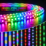Nilight RGB LED Whip Light 1PC 4FT Spiral Antenna Whips | APP and Remote Control with DIY Chasing Patterns Brake Reverse Functions and Spring Base for ATV UTV RZR Can Am and Jeep, view 2