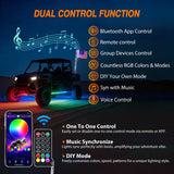Nilight RGB LED Whip Light 1PC 5FT Spiral Antenna Whips | APP and Remote Control with DIY Chasing Patterns Brake Reverse Functions and Spring Base for ATV UTV RZR Can Am and Jeep, view 3