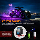 Nilight RGB LED Whip Light 1PC 5FT Spiral Antenna Whips | APP and Remote Control with DIY Chasing Patterns Brake Reverse Functions and Spring Base for ATV UTV RZR Can Am and Jeep, view 6