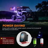 Nilight RGB LED Whip Light 2PCS 2FT Spiral Antenna Whips | APP and Remote Control with DIY Chasing Patterns Turn Signal Brake Reverse Functions and Spring Base for ATV UTV RZR and Jeep, view 6