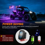 Nilight RGB LED Whip Light 2PCS 3FT Spiral Antenna Whips | APP and Remote Control with DIY Chasing Patterns Turn Signal Brake Reverse Functions and Spring Base for ATV UTV RZR and Jeep, view 6