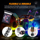Nilight RGB LED Whip Light 2PCS 3FT with 6 Rock Lights Combo | APP and Remote Control with DIY Chasing Patterns Stop Turn Reverse Modes and Spring Base for ATV UTV RZR and Jeep, view 6