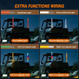 Nilight RGB LED Whip Light 2PCS 4FT Spiral Antenna Whips | APP and Remote Control with DIY Chasing Patterns Turn Signal Brake Reverse Functions and Spring Base for ATV UTV RZR and Jeep, view 4