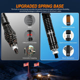 Nilight RGB LED Whip Light 2PCS 5FT Spiral Antenna Whips | APP and Remote Control with DIY Chasing Patterns Turn Signal Brake Reverse Functions and Spring Base for ATV UTV RZR and Jeep, view 5