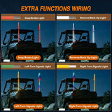 Nilight RGB LED Whip Light 2PCS 6FT Spiral Antenna Whips | APP and Remote Control with DIY Chasing Patterns Turn Signal Brake Reverse Functions and Spring Base for ATV UTV RZR and Jeep, view 4