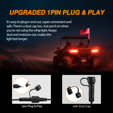 Nilight RGB Whip Light 1PC 3FT Lighted Antenna Whips with Remote & App Control DIY Chasing Patterns Brake Reverse Lights for ATV UTV Polaris RZR Can-am Dune Buggy Pickup Trucks Jeep, view 6