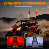 Nilight RGB Whip Light 1PC 5FT Lighted Antenna Whips with Remote & App Control DIY Chasing Patterns Brake Reverse Lights for ATV UTV Polaris RZR Can-am Dune Buggy Pickup Trucks Jeep, view 6