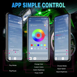 Nilight RGBW LED Rock Lights Kit, 4 Pods 22LED Wide Angle Remote & Bluetooth App Dual Control with Music Modes Multicolor Underglow Neon Wheel Well Light Fit for ATV UTV SUV Offroad Truck RZR Boat, view 6
