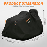 Nilight Riding Lawn Mower Cover 72 Inch, Waterproof Lawn Mower Cover | Fits Mowers up to 72 InchL x 44 InchW x 43 InchH, 420D Heavy Duty Fabric, All-weather & UV Protection, view 2