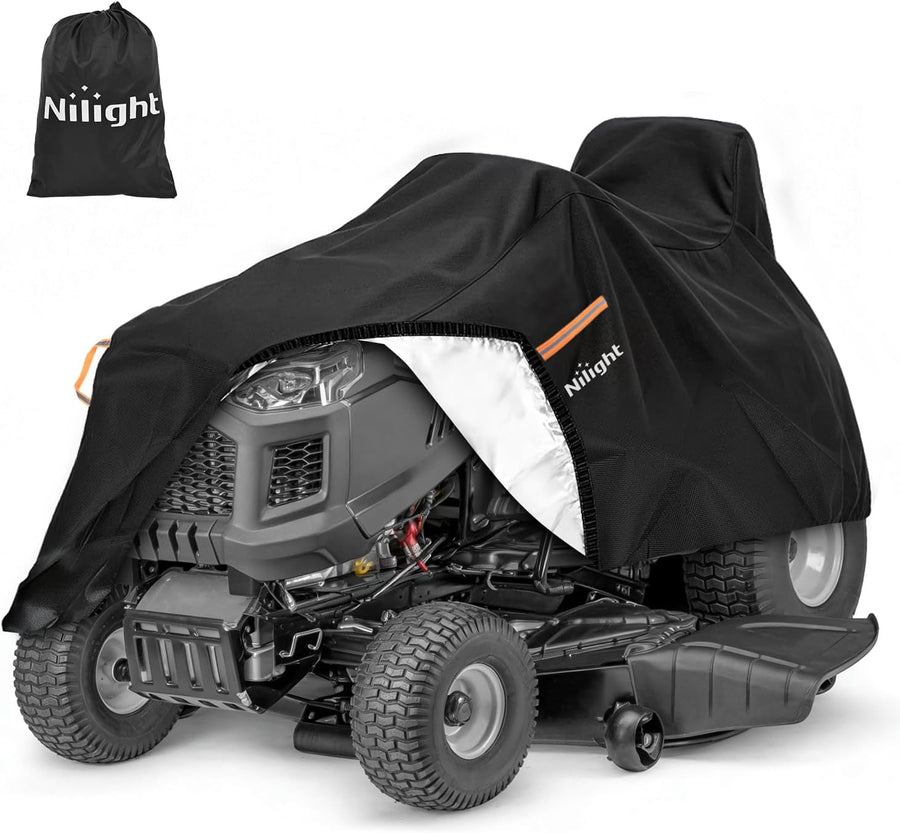 Nilight Riding Lawn Mower Cover 98 Inch, Waterproof Lawn Mower Cover | Fits Mowers up to 98 InchL x 36 InchW x 43 InchH, 420D Heavy Duty Fabric, All-weather & UV Protection