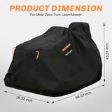 Nilight Riding Lawn Mower Cover 98 Inch, Waterproof Lawn Mower Cover | Fits Mowers up to 98 InchL x 36 InchW x 43 InchH, 420D Heavy Duty Fabric, All-weather & UV Protection, view 2