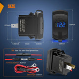 Nilight Rocker Switch Style Dual USB Charger LED Voltmeter, view 2