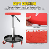 Nilight Rolling Mechanic Stool 330LBS Pneumatic Adjustable Swivel PU Seat | 360° Swivel Casters Steel Tool Tray Waterproof Seat for Garage Auto Repair Shop Workshop Warehouse Heavy Duty Workbench Stool, view 4
