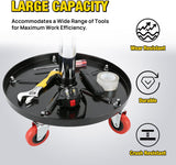 Nilight Rolling Mechanic Stool 330LBS Pneumatic Adjustable Swivel PU Seat | 360° Swivel Casters Steel Tool Tray Waterproof Seat for Garage Auto Repair Shop Workshop Warehouse Heavy Duty Workbench Stool, view 6