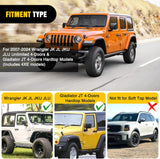 Nilight Roof Rack Cargo Basket with LED Light Bar Compatible with 2007-2026 Wrangler JK JL Unlimited & Gladiator JT 4 Door Hardtop, JKU JLU Luggage Rooftop Storage Carrier, view 4