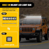 Nilight Roof Rack Cargo Basket with LED Light Bar Compatible with 2007-2026 Wrangler JK JL Unlimited & Gladiator JT 4 Door Hardtop, JKU JLU Luggage Rooftop Storage Carrier, view 5