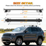 Nilight 2011 2012 2013 2014 2015 2016 2017 2018 2019 2020 2021 Jeep Grand Cherokee Aluminum Anti-Theft Lock Roof Rack Cross Bars, view 3