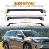 Nilight 2014 2015 2016 2017 2018 2019 Toyota Highlander XLE Limited SE Aluminum Heavy Duty Roof Rack Cross Bars, view 2