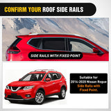 Nilight Roof Rack Cross Bars Compatible with 2014-2020 Nissan Rogue with Factory Side Rails, 220LBS Adjustable Aluminum Less Wind Noise Car Crossbars for Cargo Carrier Luggage Box Kayak Tent Snowboard, view 4