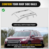 Nilight Roof Rack Cross Bars Compatible with 2018 19 20 2021 Chevy Traverse with Factory Side Rails,Adjustable Aluminum Less Wind Noise Car Crossbars for Cargo Carrier Luggage Box Kayak Tent Snowboard, view 4