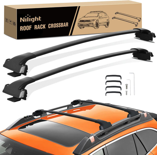 Nilight Roof Rack Cross Bars Compatible with 2018-2024 VW Volkswagen Tiguan & Taos 2022 2023 2024 with Side Rails, Adjustable Aluminum Car Crossbars for Cargo Carrier Luggage Box Kayak Tent Snowboard