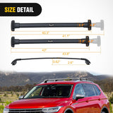 Nilight Roof Rack Cross Bars Compatible with 2018-2024 VW Volkswagen Tiguan & Taos 2022 2023 2024 with Side Rails, Adjustable Aluminum Car Crossbars for Cargo Carrier Luggage Box Kayak Tent Snowboard, view 3