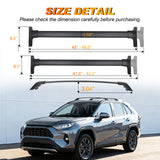 Nilight Roof Rack Cross Bars Fit for Toyota RAV4 2019-2023 Rails Crossbars | for RAV4 2019 20 21 22 2023 Aluminum Crossbars w Anti-Theft Lock for Rooftop Cargo Luggage (NOT for Adventure/ TRD Off-Road), view 3
