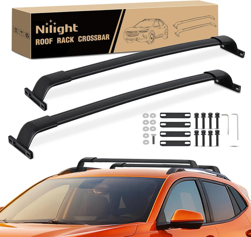 Nilight Roof Rack Cross Bars Compatible with 2023 2024 Chevrolet Chevy Trax 2RS ACTIV LT with Side Rails, Adjustable Aluminum Less Wind Noise Car Crossbars for Cargo Carrier Luggage Kayak Snowboard