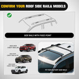Nilight Roof Rack Cross Bars Compatible with 2023 2024 Chevrolet Chevy Trax 2RS ACTIV LT with Side Rails, Adjustable Aluminum Less Wind Noise Car Crossbars for Cargo Carrier Luggage Kayak Snowboard, view 4