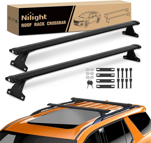 Nilight Roof Rack Cross Bars Compatible with Chevrolet Chevy Traverse 2022 2023 2024 with Side Rails, Adjustable Aluminum Less Wind Noise Car Crossbars for Cargo Carrier Luggage Kayak Tent Snowboard