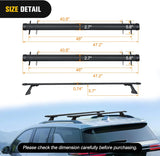 Nilight Roof Rack Cross Bars Compatible with Chevrolet Chevy Traverse 2022 2023 2024 with Side Rails, Adjustable Aluminum Less Wind Noise Car Crossbars for Cargo Carrier Luggage Kayak Tent Snowboard, view 3