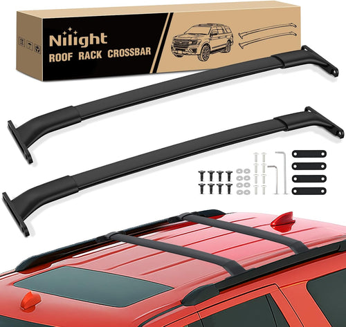 Nilight Roof Rack Cross Bars Compatible with Ford Expedition 2018 19 20 21 2022 with Side Rails, Adjustable Aluminum Less Wind Noise Car Crossbars for Cargo Carrier Luggage Box Kayak Tent Snowboard