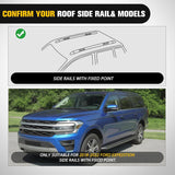 Nilight Roof Rack Cross Bars Compatible with Ford Expedition 2018 19 20 21 2022 with Side Rails, Adjustable Aluminum Less Wind Noise Car Crossbars for Cargo Carrier Luggage Box Kayak Tent Snowboard, view 4