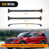 Nilight Roof Rack Cross Bars Compatible with Ford Explorer 2020 2021 2022 with Factory Side Rails, Adjustable Aluminum Less Wind Noise Car Crossbars for Cargo Carrier Luggage Box Kayak Tent Snowboard, view 3