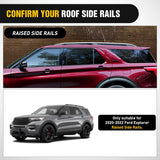 Nilight Roof Rack Cross Bars Compatible with Ford Explorer 2020 2021 2022 with Factory Side Rails, Adjustable Aluminum Less Wind Noise Car Crossbars for Cargo Carrier Luggage Box Kayak Tent Snowboard, view 4