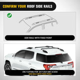 Nilight Roof Rack Cross Bars Compatible with GMC Acadia 2017 18 19 20 21 22 2023 with Side Rails, Adjustable Aluminum Less Wind Noise Car Crossbars for Cargo Carrier Luggage Box Kayak Tent Snowboard, view 4