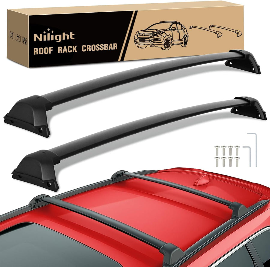 Nilight Roof Rack Cross Bars Compatible with Honda CR-V & Hybrid 2023 2024 2025 with Factory Side Rails,Adjustable Aluminum Less Wind Noise Car Crossbars for Cargo Carrier Luggage Kayak Tent Snowboard