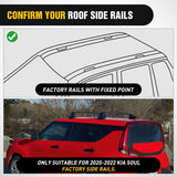 Nilight Roof Rack Cross Bars Compatible with Kia Soul 2020 2021 2022 with Factory Side Rails,220LBS Adjustable Aluminum Less Wind Noise Car Crossbars for Cargo Carrier Luggage Box Kayak Tent Snowboard, view 4