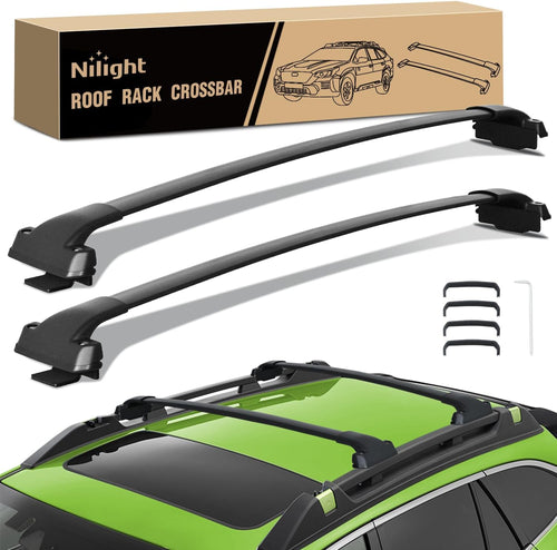Nilight Roof Rack Cross Bars Compatible with Subaru Outback Wilderness 2022 2023 2024 with Side Rails, Adjustable Aluminum Less Wind Noise Car Crossbars for Cargo Carrier Luggage Kayak Tent Snowboard