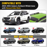 Nilight Roof Rack Cross Bars Compatible with Subaru Outback Wilderness 2022 2023 2024 with Side Rails, Adjustable Aluminum Less Wind Noise Car Crossbars for Cargo Carrier Luggage Kayak Tent Snowboard, view 4