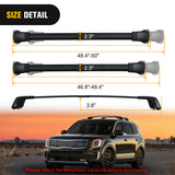 Nilight Roof Rack Cross Bars Fit for 2019-2024 19 20 21 22 23 24 Kia Telluride S SX SX-P EX Aluminum Rails Crossbars with Anti-Theft Lock for Rooftop Cargo Carrier Luggage Box Tent(Not for X-Line and X-Pro), view 3