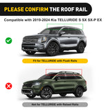 Nilight Roof Rack Cross Bars Fit for 2019-2024 19 20 21 22 23 24 Kia Telluride S SX SX-P EX Aluminum Rails Crossbars with Anti-Theft Lock for Rooftop Cargo Carrier Luggage Box Tent(Not for X-Line and X-Pro), view 4