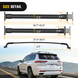 Nilight Roof Rack Cross Bars Fit for Jeep Grand Cherokee L 3-Row 2021-2026 | for Grand Cherokee WL 2-Row 2022-2026 Aluminum Rails Crossbars with Adjustable Length for Rooftop Cargo Tent Carrier Kayak, view 3