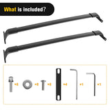 Nilight Roof Rack Cross Bars Fit for Jeep Grand Cherokee L 3-Row 2021-2026 | for Grand Cherokee WL 2-Row 2022-2026 Aluminum Rails Crossbars with Adjustable Length for Rooftop Cargo Tent Carrier Kayak, view 4