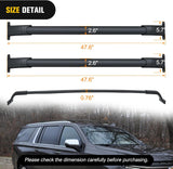 Nilight Roof Rack Cross Bars Fit for Chevrolet Chevy Tahoe Suburban GMC Yukon Cadillac Escalade 2015-2021, Adjustable Aluminum Less Wind Noise Car Crossbars for Cargo Carrier Luggage Box Kayak Tent, view 3
