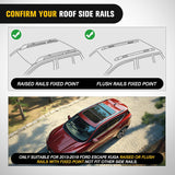 Nilight Roof Rack Cross Bars Fit for Ford Escape KUGA 2013 2014 2015 2016 2017 2018 2019 with Side Rails, Adjustable Aluminum Car Crossbars for Cargo Carrier Luggage Bike Kayak Rooftop Tent Snowboard, view 4