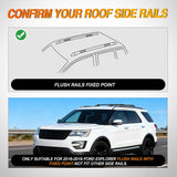 Nilight Roof Rack Cross Bars Fit for Ford Explorer 2016 2017 2018 2019 with Side Rails and Fixed Point, Adjustable Aluminum Car Crossbars for Cargo Carrier Luggage Bike Kayak Rooftop Tent Snowboard, view 4
