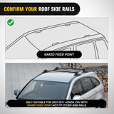 Nilight Roof Rack Cross Bars Fit for Honda CRV 2007 2008 2009 2010 2011 with Fixed Point, Adjustable Aluminum Car Crossbars with Rubber Pad for Cargo Carrier Luggage Bike Kayak Rooftop Tent Snowboard, view 4