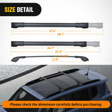 Nilight Roof Rack Cross Bars Fit for Jeep Renegade 2015 16 17 18 19 20 2021 with Factory Side Rails,Adjustable Aluminum Less Wind Noise Car Crossbars for Cargo Carrier Luggage Box Kayak Tent Snowboard, view 3