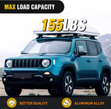 Nilight Roof Rack Cross Bars Fit for Jeep Renegade 2015 16 17 18 19 20 2021 with Factory Side Rails,Adjustable Aluminum Less Wind Noise Car Crossbars for Cargo Carrier Luggage Box Kayak Tent Snowboard, view 5